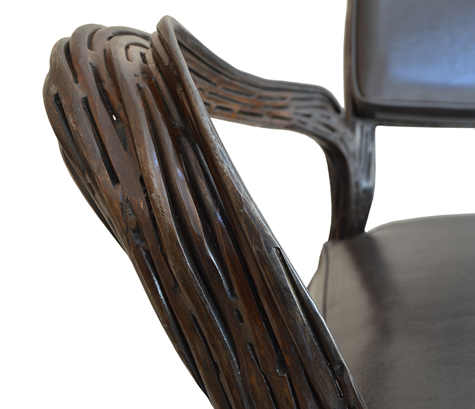 Filla is a wrought iron arm-chair handmade in italy by mattia frignani