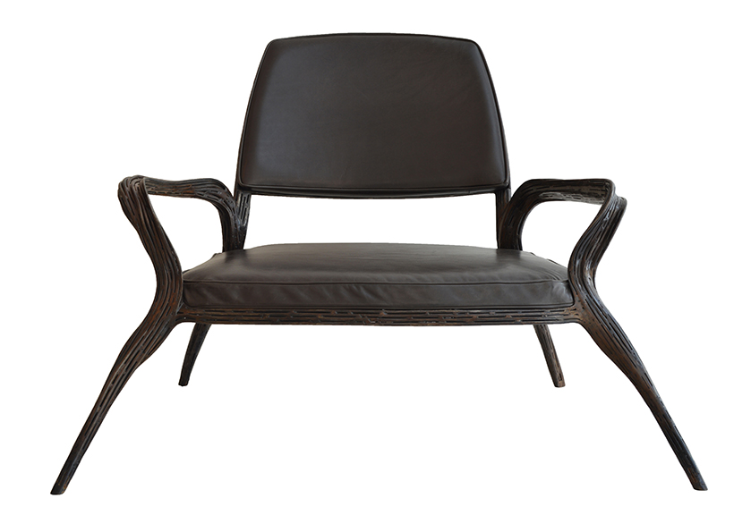 Filla IV is a unique skulptural wrought iron chair handmade in italy