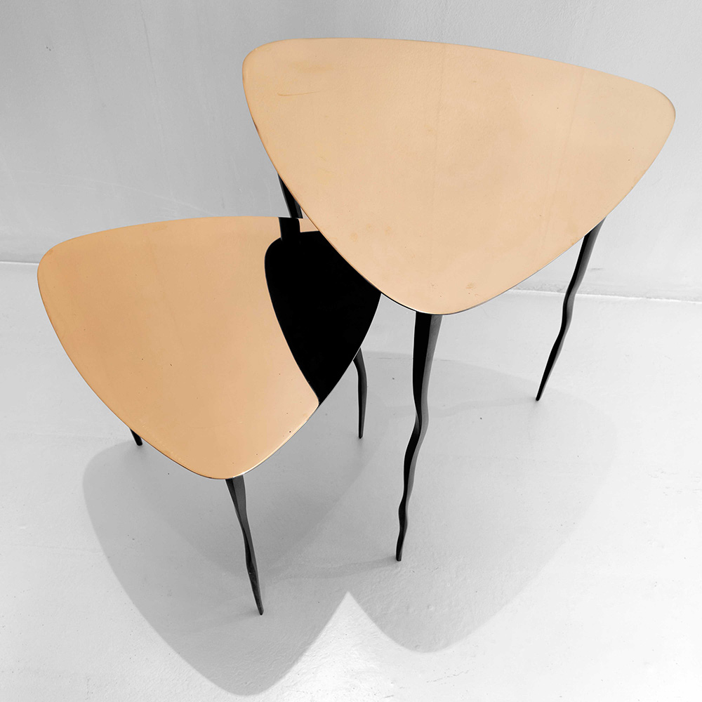 Selene is a side table made in bronze